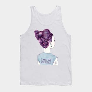 i don't owe you a smile NO BACKGROUND Tank Top